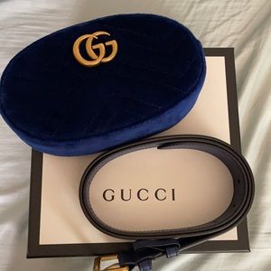 -SOLD- Gucci Matelasse Velvet Belt Bag